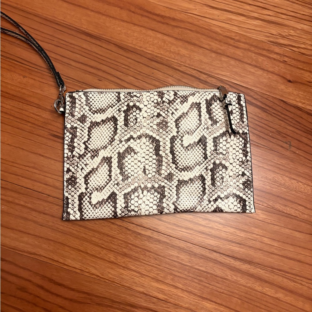 Snake Print Clutch